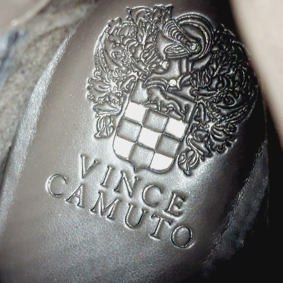 New Vince Camuto Merindil Brown Suede Lace Up Combat Boots W538 - Picture 9 of 11